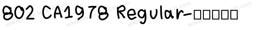 802 CA1978 Regular字体转换